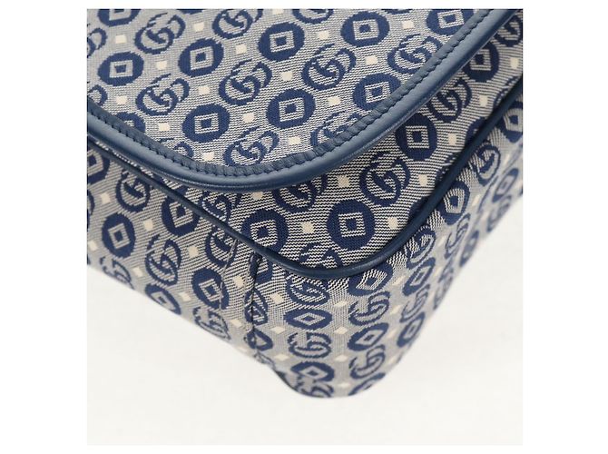 Borsa a Spalla GUCCI in Tela Blu Argento 664143 Auth BA8728SAV - vista 14