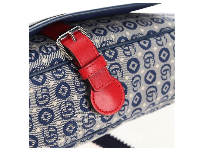 Borsa a Spalla GUCCI in Tela Blu Argento 664143 Auth BA8728SAV - vista 19