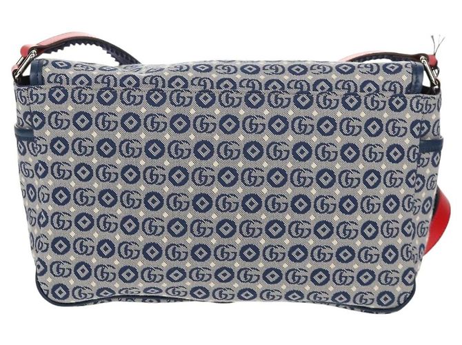 Borsa a Spalla GUCCI in Tela Blu Argento 664143 Auth BA8728SAV - vista 2