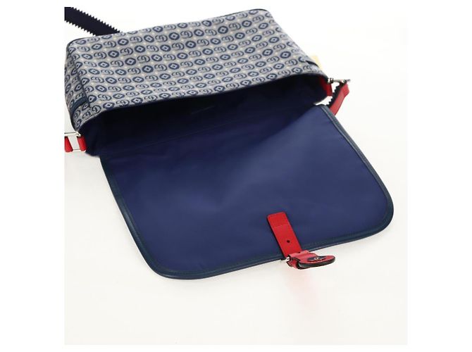 Borsa a Spalla GUCCI in Tela Blu Argento 664143 Auth BA8728SAV - vista 20