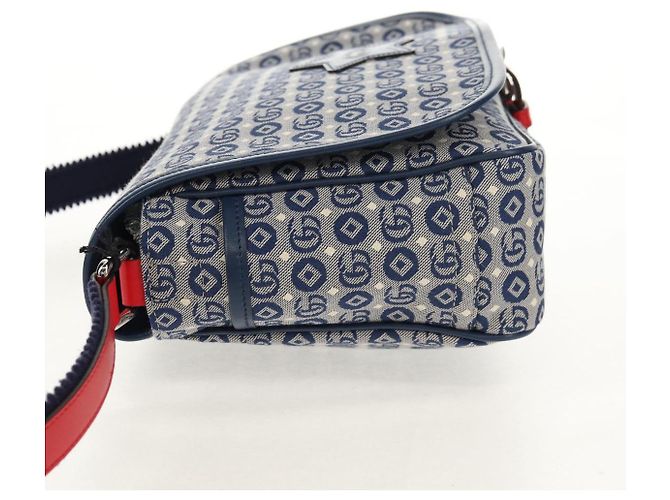 Borsa a Spalla GUCCI in Tela Blu Argento 664143 Auth BA8728SAV - vista 3