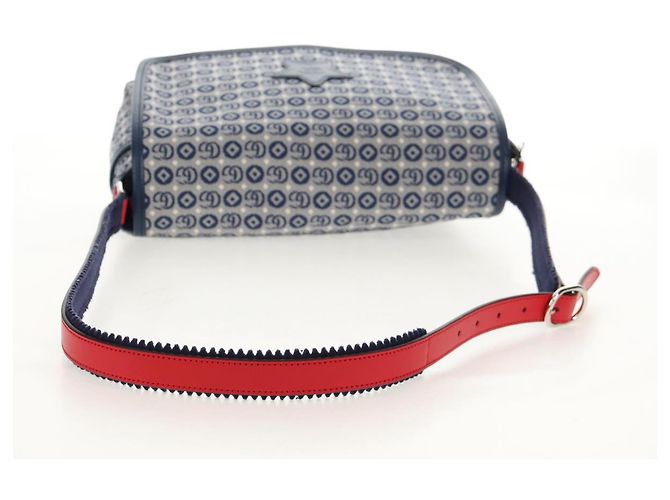 Borsa a Spalla GUCCI in Tela Blu Argento 664143 Auth BA8728SAV - vista 7