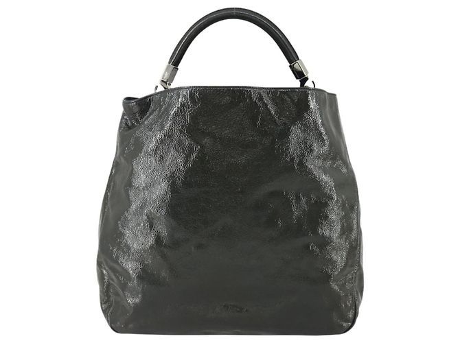 Borsa a Spalla SAINT LAURENT Smalto Khaki Argento Auth bs31200 Cachi - vista 13