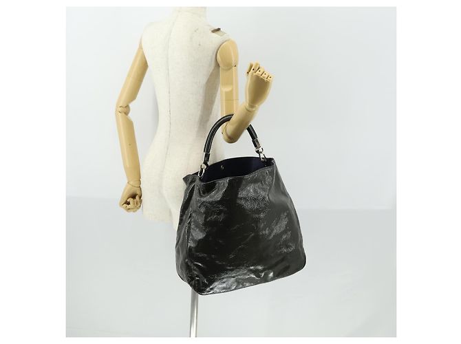 Borsa a Spalla SAINT LAURENT Smalto Khaki Argento Auth bs31200 Cachi - vista 22