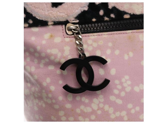 CHANEL Hochsommer Tote Tasche Canvas Leder Rosa Silber CC Auth BA8259 Pink - Ansicht 10