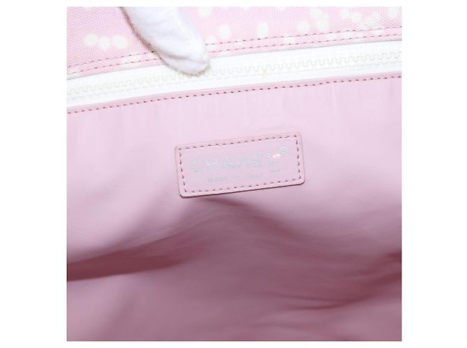 CHANEL Hochsommer Tote Tasche Canvas Leder Rosa Silber CC Auth BA8259 Pink - Ansicht 18