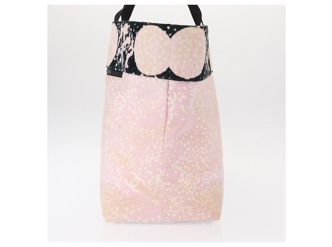 CHANEL Hochsommer Tote Tasche Canvas Leder Rosa Silber CC Auth BA8259 Pink - Ansicht 4