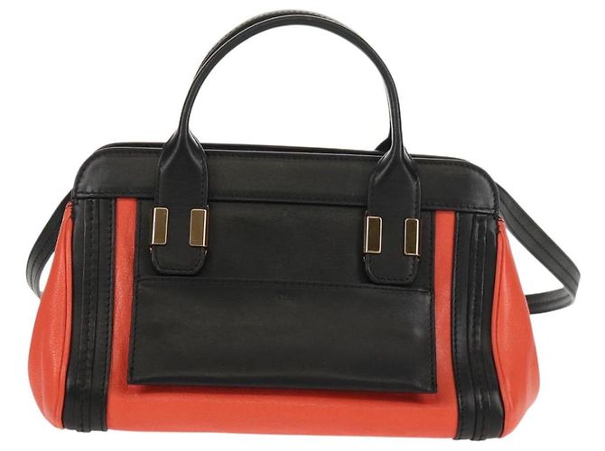 Chloé Borsa a mano in pelle Chloe Alice 2 in 1 Nero Oro Auth BA8652V D'oro - vista 13