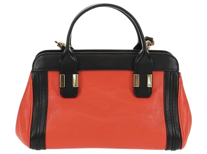 Chloé Borsa a mano in pelle Chloe Alice 2 in 1 Nero Oro Auth BA8652V D'oro - vista 2