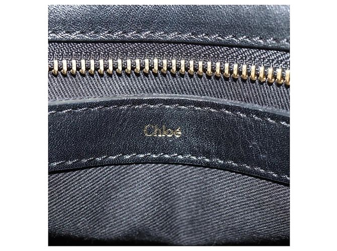 Chloé Borsa a mano in pelle Chloe Alice 2 in 1 Nero Oro Auth BA8652V D'oro - vista 22