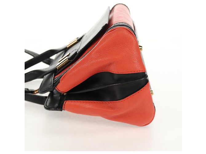 Chloé Borsa a mano in pelle Chloe Alice 2 in 1 Nero Oro Auth BA8652V D'oro - vista 3