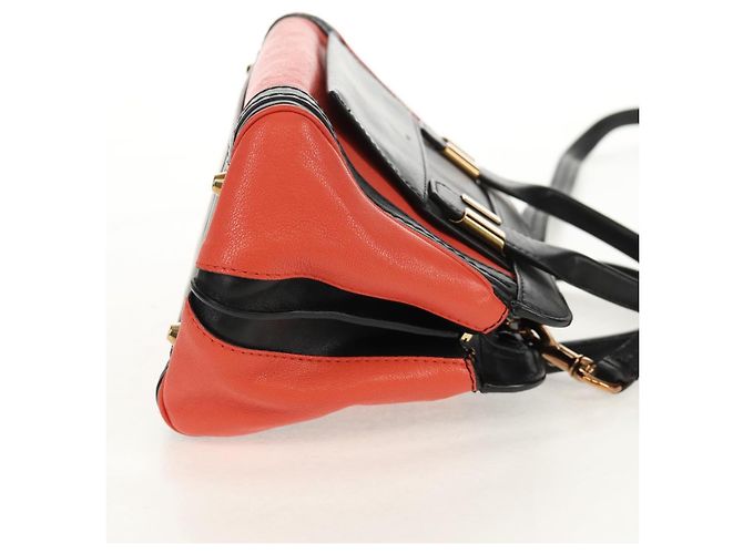 Chloé Borsa a mano in pelle Chloe Alice 2 in 1 Nero Oro Auth BA8652V D'oro - vista 4