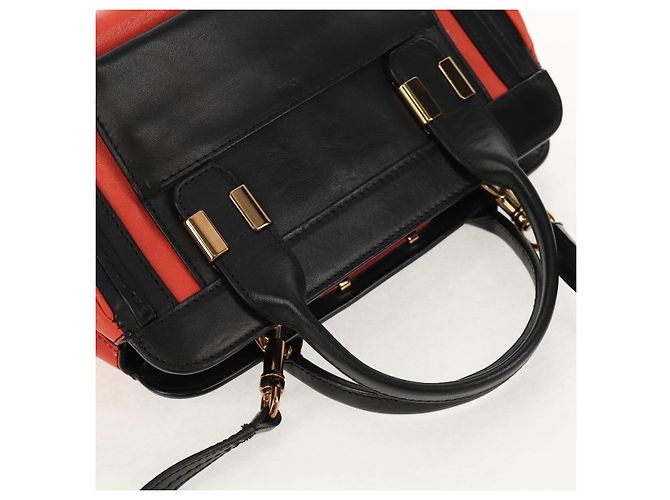 Chloé Borsa a mano in pelle Chloe Alice 2 in 1 Nero Oro Auth BA8652V D'oro - vista 6