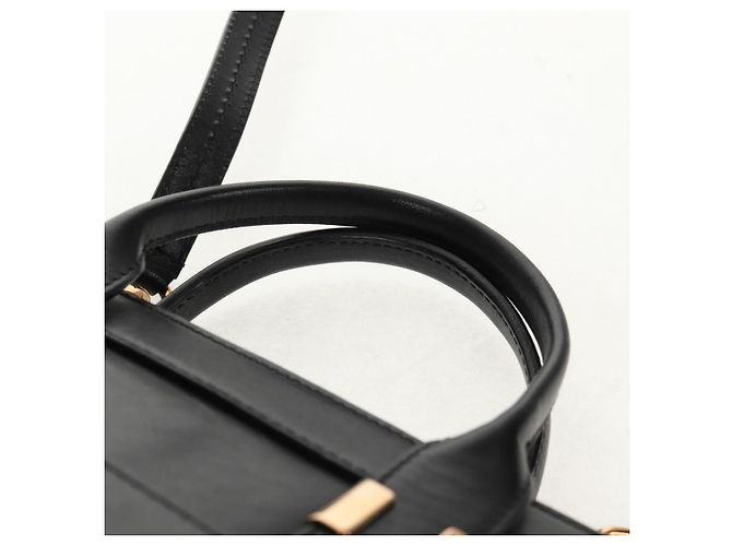 Chloé Borsa a mano in pelle Chloe Alice 2 in 1 Nero Oro Auth BA8652V D'oro - vista 8