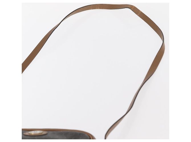 Borsa a spalla in tela a nido d'ape PVC Christian Dior nera marrone oro Auth ka647 - vista 8