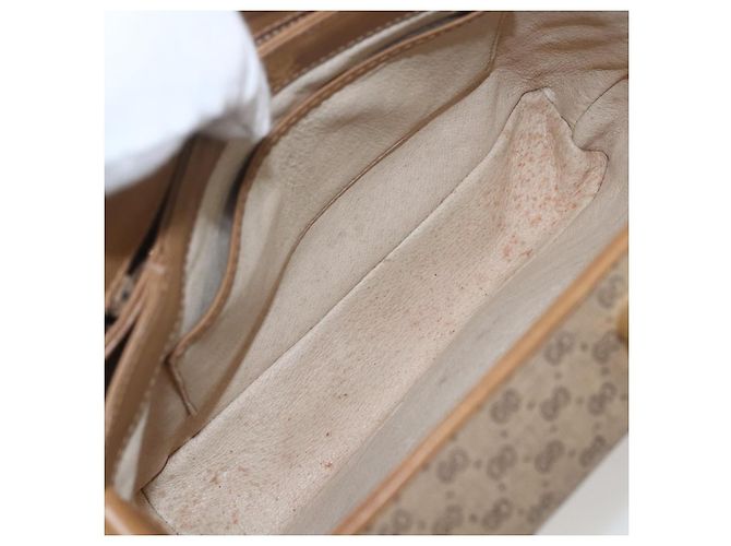 Gucci Borsa a Spalla Micro GG Supreme PVC Beige Oro 001 20 1368 Auth 156987 D'oro - vista 11