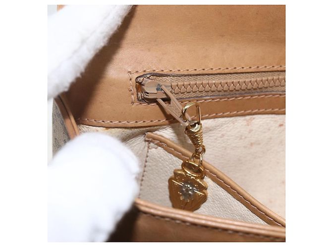 Gucci Borsa a Spalla Micro GG Supreme PVC Beige Oro 001 20 1368 Auth 156987 D'oro - vista 25