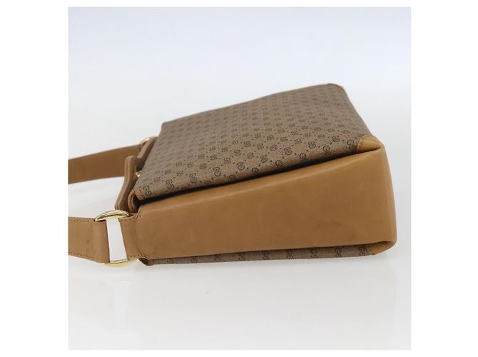 Gucci Borsa a Spalla Micro GG Supreme PVC Beige Oro 001 20 1368 Auth 156987 D'oro - vista 3