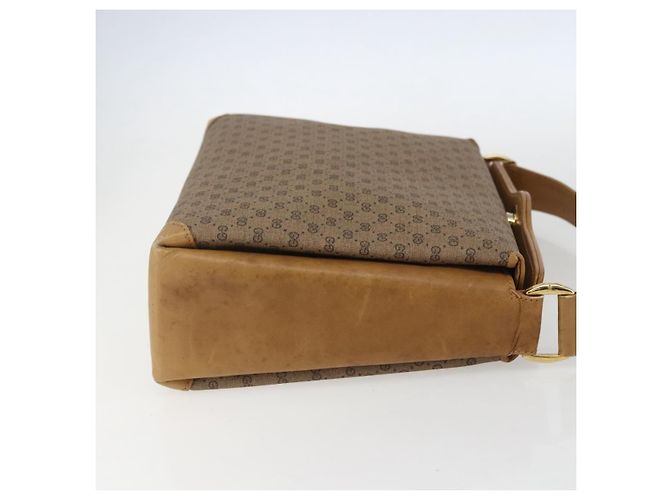 Gucci Borsa a Spalla Micro GG Supreme PVC Beige Oro 001 20 1368 Auth 156987 D'oro - vista 4