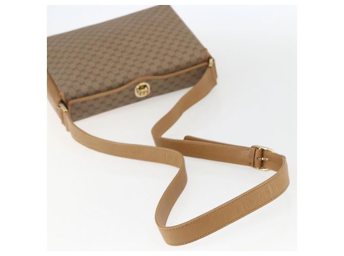 Gucci Borsa a Spalla Micro GG Supreme PVC Beige Oro 001 20 1368 Auth 156987 D'oro - vista 7