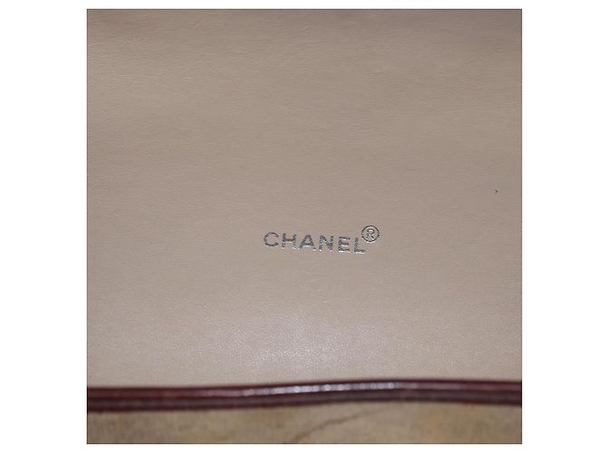 CHANEL Handtasche aus beschichtetem Canvas Beige Silber CC Auth bs31502 - Ansicht 10