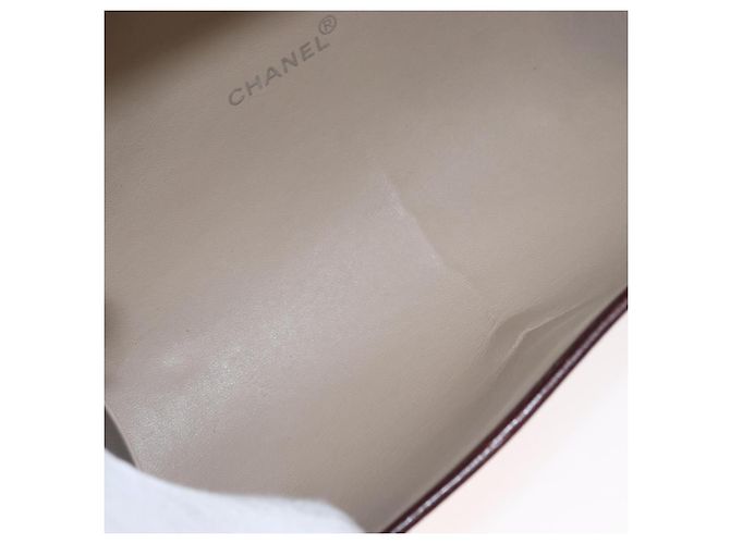 CHANEL Handtasche aus beschichtetem Canvas Beige Silber CC Auth bs31502 - Ansicht 11