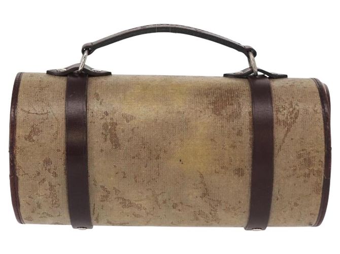 CHANEL Handtasche aus beschichtetem Canvas Beige Silber CC Auth bs31502 - Ansicht 2