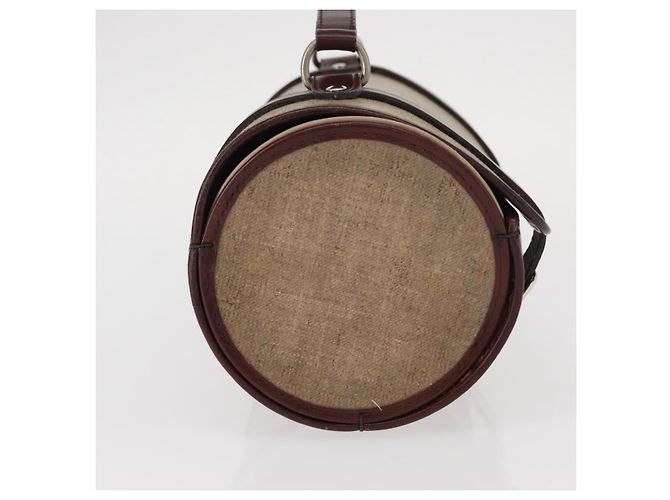 CHANEL Handtasche aus beschichtetem Canvas Beige Silber CC Auth bs31502 - Ansicht 4