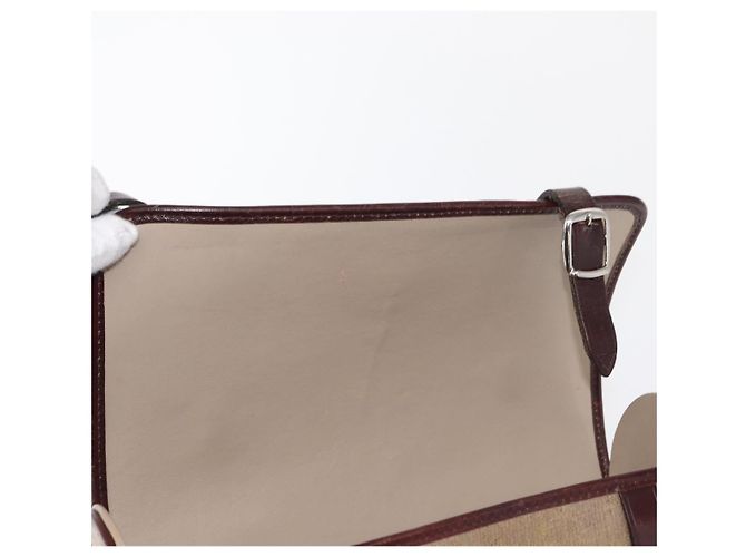 CHANEL Handtasche aus beschichtetem Canvas Beige Silber CC Auth bs31502 - Ansicht 9