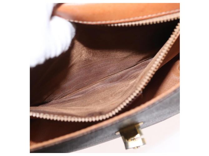 Céline Borsa a mano in tela Macadam CELINE in pelle PVC marrone oro Auth 157765 D'oro - vista 11