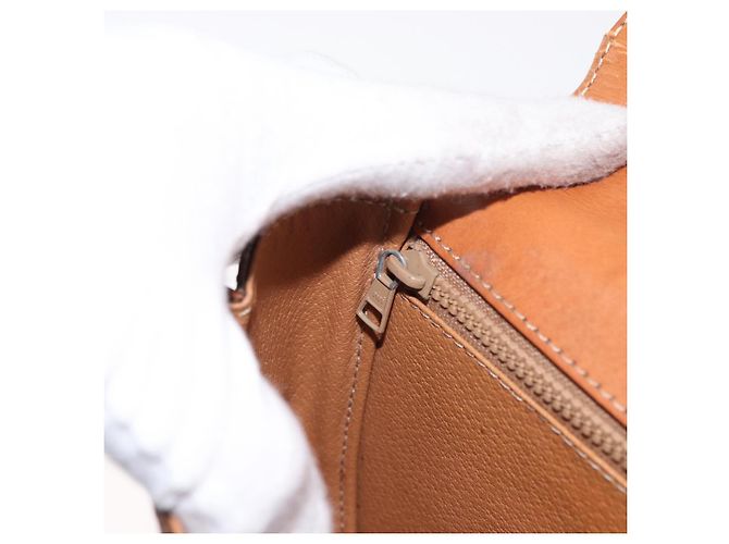 Céline Borsa a mano in tela Macadam CELINE in pelle PVC marrone oro Auth 157765 D'oro - vista 23