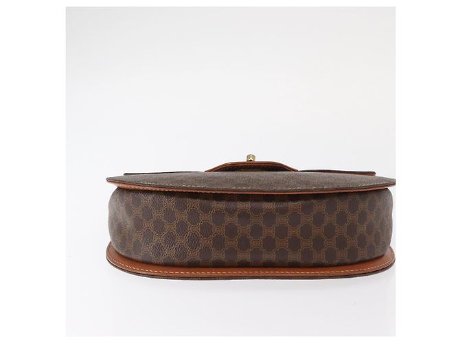 Céline Borsa a mano in tela Macadam CELINE in pelle PVC marrone oro Auth 157765 D'oro - vista 5