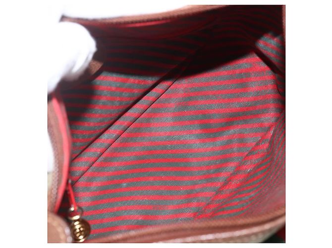 Borsa Sherry Line GG Supreme Web di GUCCI in PVC beige e oro 001 58 6177 Auth 157107 D'oro - vista 10