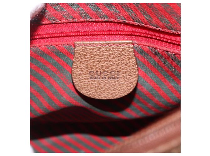 Borsa Sherry Line GG Supreme Web di GUCCI in PVC beige e oro 001 58 6177 Auth 157107 D'oro - vista 12