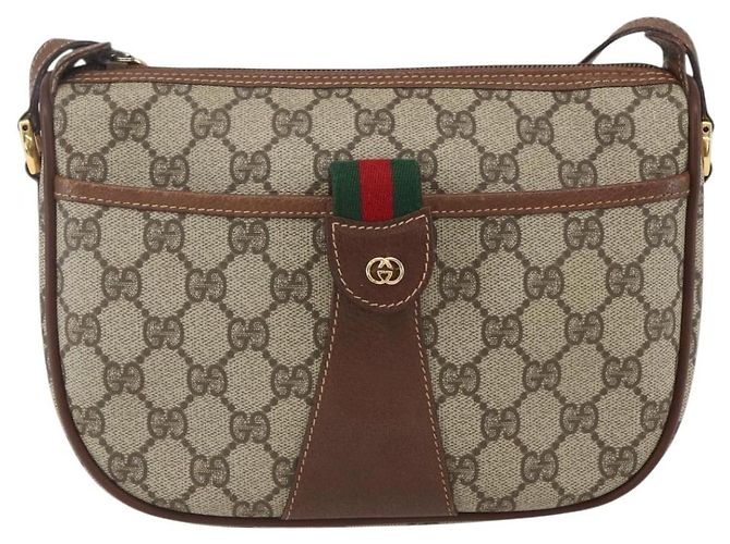 Borsa Sherry Line GG Supreme Web di GUCCI in PVC beige e oro 001 58 6177 Auth 157107 D'oro - vista 13