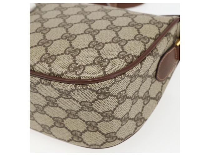 Borsa Sherry Line GG Supreme Web di GUCCI in PVC beige e oro 001 58 6177 Auth 157107 D'oro - vista 15