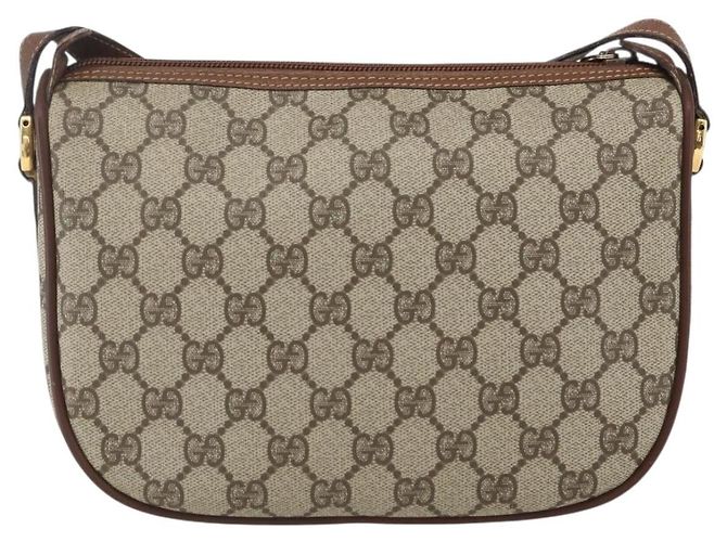 Borsa Sherry Line GG Supreme Web di GUCCI in PVC beige e oro 001 58 6177 Auth 157107 D'oro - vista 2