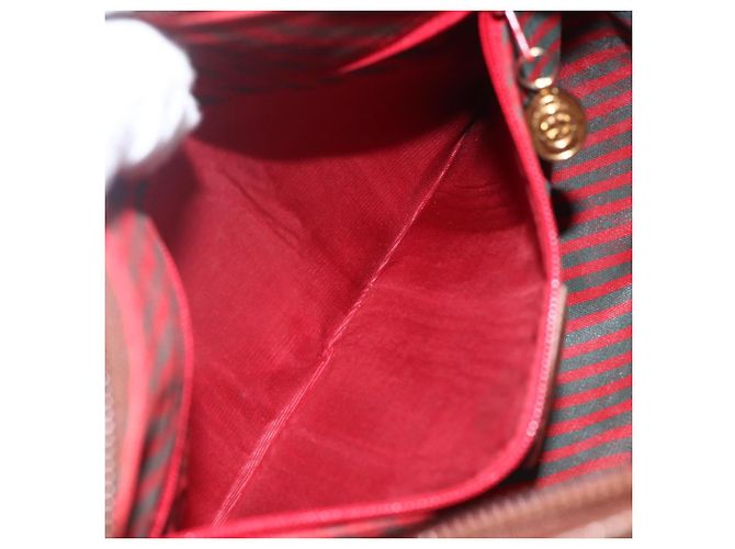 Borsa Sherry Line GG Supreme Web di GUCCI in PVC beige e oro 001 58 6177 Auth 157107 D'oro - vista 21