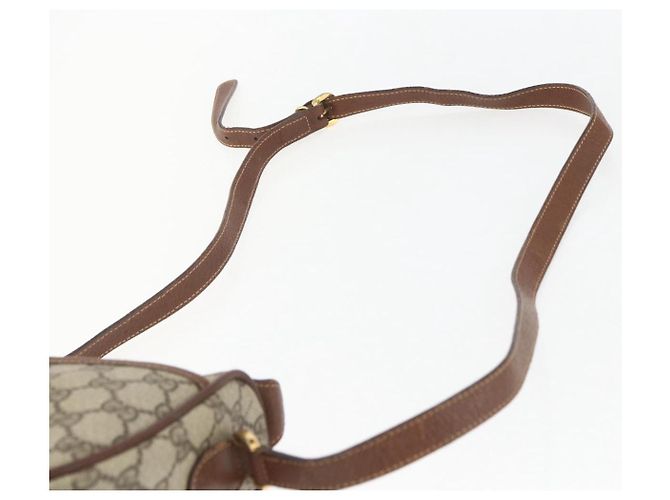 Borsa Sherry Line GG Supreme Web di GUCCI in PVC beige e oro 001 58 6177 Auth 157107 D'oro - vista 8