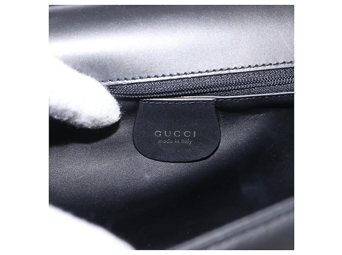 Gucci Borsa a Spalla in Pelle Nera e Oro Auth BA8638 Nero D'oro - vista 16