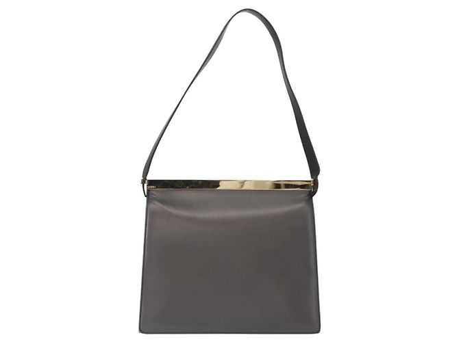 Gucci Borsa a Spalla in Pelle Nera e Oro Auth BA8638 Nero D'oro - vista 2