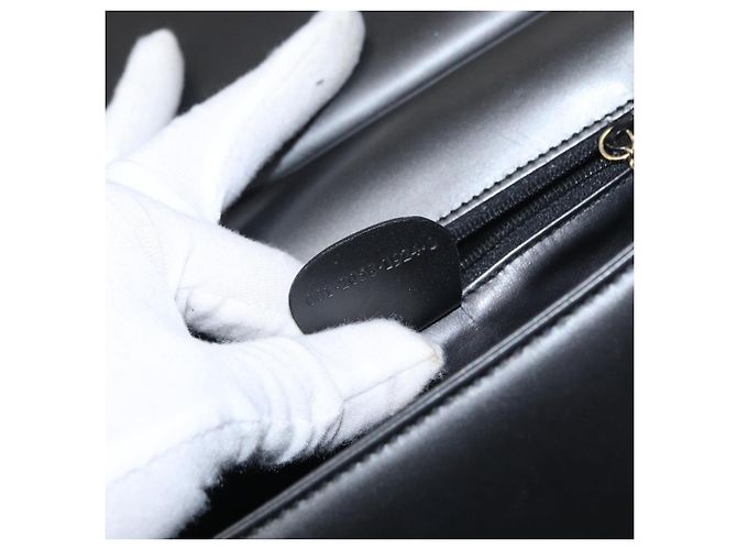 Gucci Borsa a Spalla in Pelle Nera e Oro Auth BA8638 Nero D'oro - vista 22