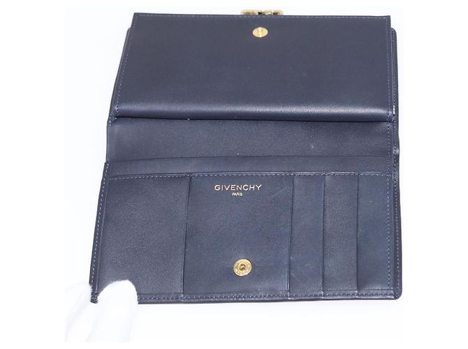 GIVENCHY Long Wallet Leather Black Auth 153774V - view 14
