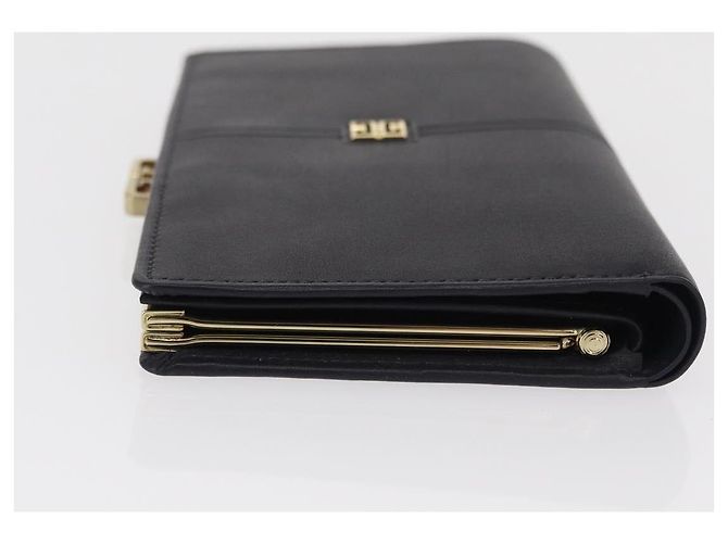 GIVENCHY Long Wallet Leather Black Auth 153774V - view 5