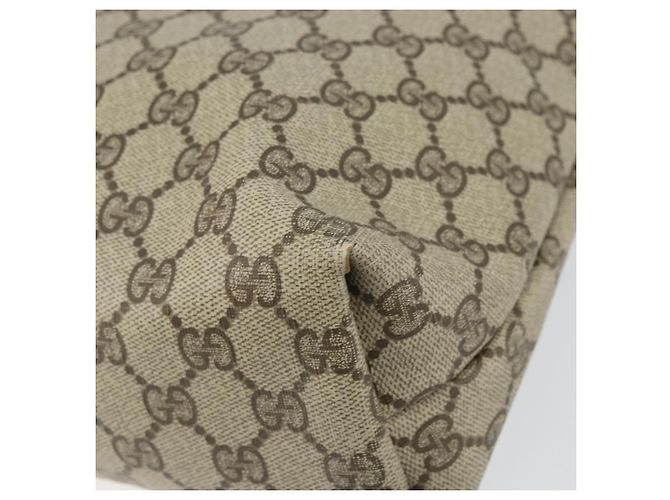 Borsa tote Gucci GG Supreme Web Sherry Line in PVC beige e rosso 39 02 003 Auth BA8627 - vista 12