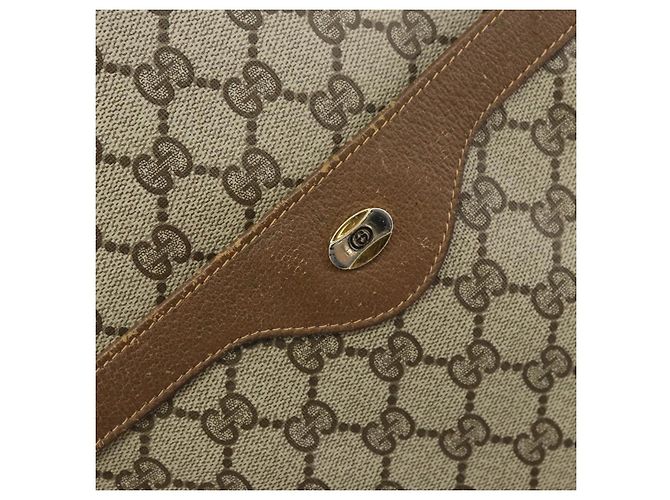 Borsa tote Gucci GG Supreme Web Sherry Line in PVC beige e rosso 39 02 003 Auth BA8627 - vista 14