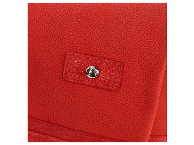 Borsa Tote Camelia a Catena CHANEL Pelle Caviar Rossa Argento CC Auth 142099V Rosso - vista 15