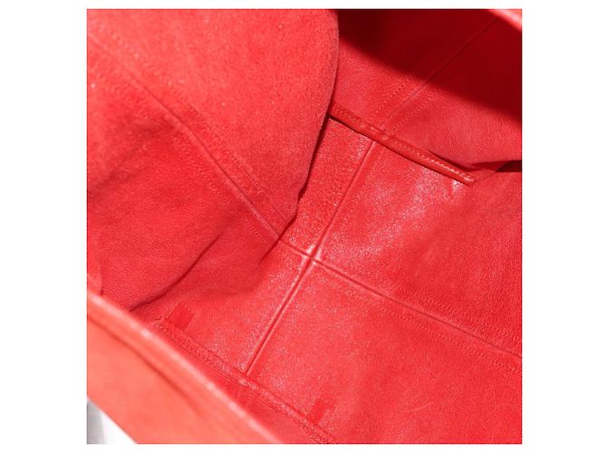 Borsa Tote Camelia a Catena CHANEL Pelle Caviar Rossa Argento CC Auth 142099V Rosso - vista 22