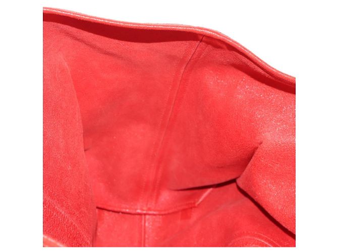 Borsa Tote Camelia a Catena CHANEL Pelle Caviar Rossa Argento CC Auth 142099V Rosso - vista 24