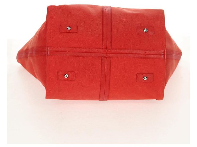 Borsa Tote Camelia a Catena CHANEL Pelle Caviar Rossa Argento CC Auth 142099V Rosso - vista 9
